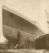 Lusitania before launch day.