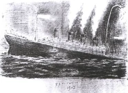 The sketch James Hyland created of the sinking