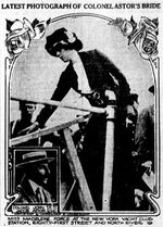 Madeleine Astor after their marriage, 1911.