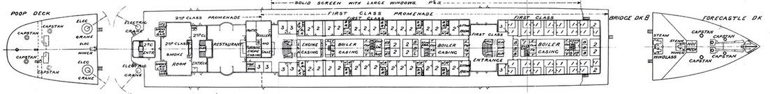 B Deck Deckplan Olympic