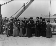 Titanic stewardesses. The seventh one from the left is probably Sloan.