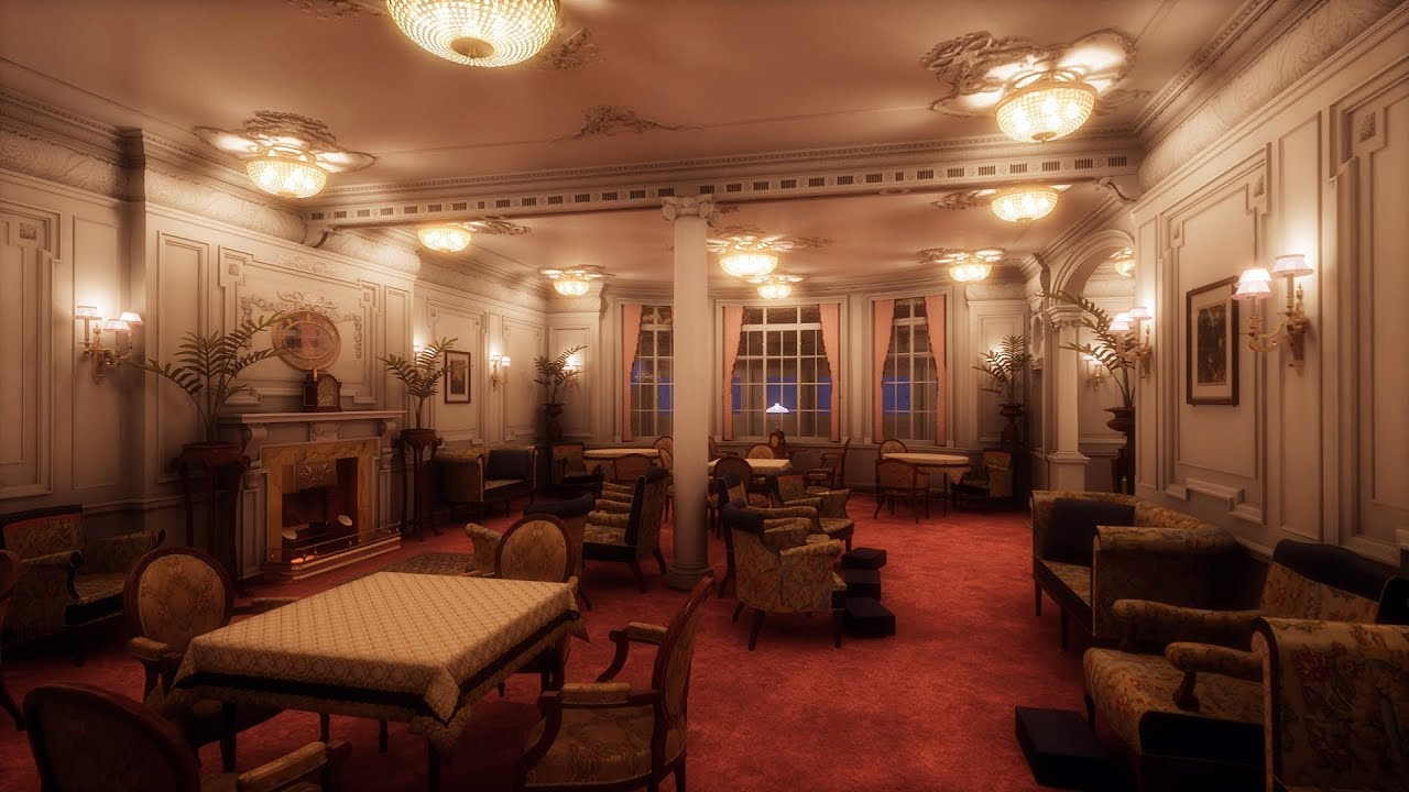 titanic reading and writing room