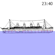 Animation showing the course of Titanics sinking