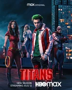 Poster featuring Donna Troy, Dawn Granger, Gar Logan, and Hank Hall