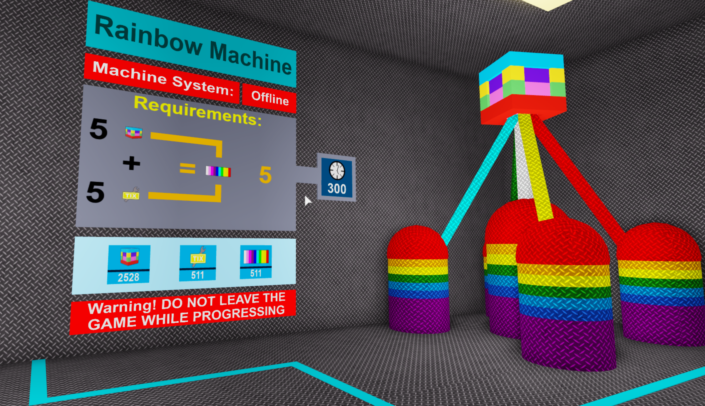 Rainbow Machine quest | Tix Factory Tycoon Wiki | Fandom