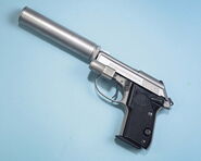 .22 pistol with silencer