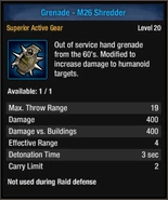 Level 20 M26 Shredder grenade