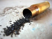 Black gunpowder in real life.