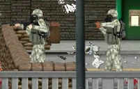 The soldier on the right is armed with an M9