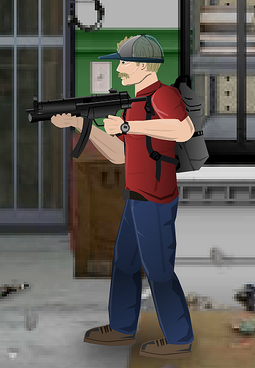 Hank armed with an .