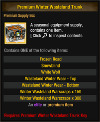 Premium Winter Wasteland Trunk Items