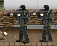 Two HERC troopers armed with XM8s, guarding the Union Island outpost.