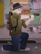 A survivor takes aim with the Tauron