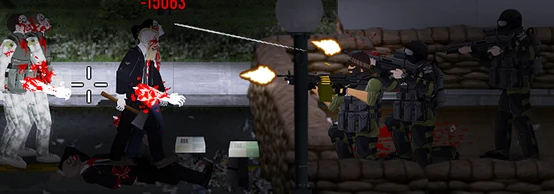 The M249 SAW being used for defense.