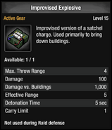 Level 15 Improvised Explosive