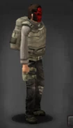 Survivor wearing the Combat Gear.