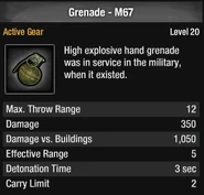 Level 20 Grenade - M67