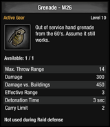 Level 10 Grenade - M26