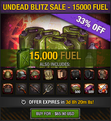 Undead Blitz Sale - 15000 - $65.90 USD