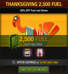 Thanksgiving Fuel Sale 2014 - 2500