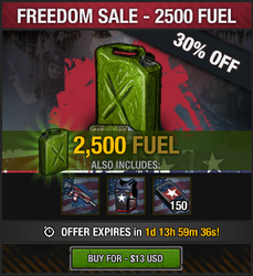 Freedom Sale - 2,500 - $13 USD