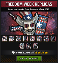 Freedom Week Replicas - $9.90 USD