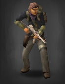 A survivor equipped with the Improvised SMG