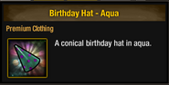 Tlsdz birthday hat aqua