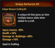 Unique Barbarian Kit