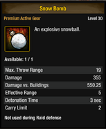 Level 30 Snow Bomb