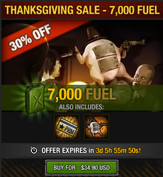 Thanksgiving Fuel Sale - 7000