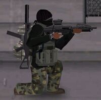 A survivor armed with the XM8