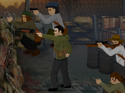 A group of survivors in The Last Stand