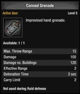 Level 5 Canned Grenade