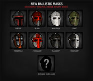 A promotional image with 8 of the available infected bounty masks