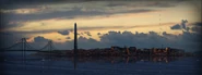 A promotional image illustrating the skyline of the island