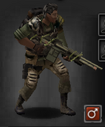 A survivor equipped with the M60 Vietnam