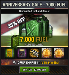 Anniversary Sale - 7000 Fuel - $32.90 USD