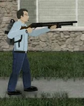 Survivor wielding an Ambrose Shotgun