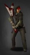A survivor equipped with the Guitar