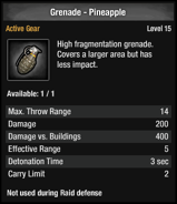Level 15 Grenade - Pineapple