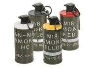 Several real life smoke grenades