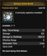 Level 30 Serious Snow Bomb