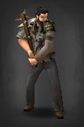 A survivor holding a Spiked Bat