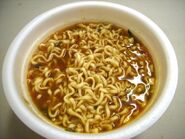 Instant noodles, ready to eat.