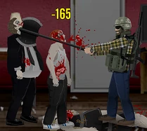 The Battle Axe in combat (note massive damage)