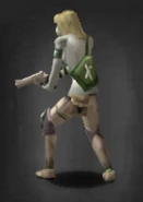 A survivor wearing an ammunition pouch