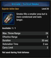 Level 20 Grenade - Tactical Smoke