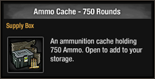 Ammo cache 750 round