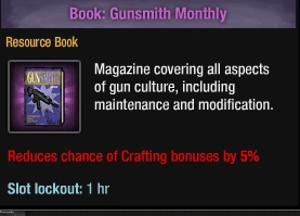 Rare Gunsmith Monthly that reduces the chance of a bonus.